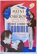 Den stora drömmen 1945 poster Paul Muni Merle Oberon Cornel Wilde Charles Vidor