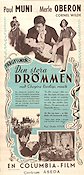 Den stora drömmen 1945 poster Paul Muni Merle Oberon Cornel Wilde Charles Vidor