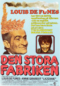 Den stora fabriken 1978 poster Louis de Funes Annie Girardot Maurice Risch Claude Zidi