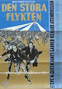 Den stora flykten 1963 poster Steve McQueen James Garner Richard Attenborough John Sturges Hitta mer: Nazi