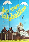 Den stora kalabaliken 1966 poster Louis de Funes Terry-Thomas Claudio Brook Gérard Oury Krig