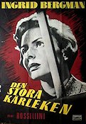 Den stora kärleken 1954 poster Ingrid Bergman Roberto Rossellini