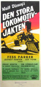 Den stora lokomotivjakten 1956 poster Fess Parker Jeffrey Hunter Jeff York Francis D Lyon