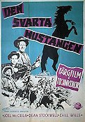 Den svarta mustangen 1952 poster Joel McCrea Hästar