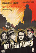 Den tredje mannen 1949 poster Orson Welles Trevor Howard Joseph Cotten Alida Valli Carol Reed Affischkonstnär: Wigforss Film Noir