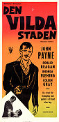 Den vilda staden 1955 poster John Payne Ronald Reagan Allan Dwan