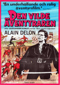 Den vilde äventyraren 1964 poster Alain Delon Virna Lisi Dawn Addams Christian-Jaque Svärd och sandal