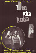 Den vita katten 1950 poster Alf Kjellin Eva Henning Sture Lagerwall Hasse Ekman Katter