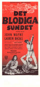 Det blodiga sundet 1955 poster John Wayne Lauren Bacall Paul Fix Anita Ekberg William A Wellman