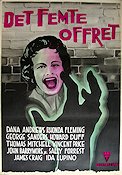 Det femte offret 1956 poster Dana Andrews Rhonda Fleming Fritz Lang Film Noir