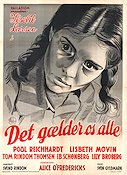 Det gaelder os alle 1949 poster Ilselil Larsen Danmark
