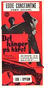 Det hänger på håret 1959 poster Eddie Constantine Dawn Addams Marius Goring Alvin Rakoff