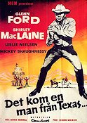 Det kom en man från Texas 1958 poster Glenn Ford Shirley MacLaine