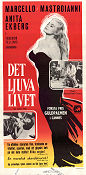 Det ljuva livet 1960 poster Anita Ekberg Marcello Mastroianni Anouk Aimée Federico Fellini