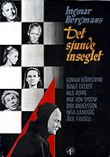 Det sjunde inseglet 1957 poster Max von Sydow Gunnar Björnstrand Nils Poppe Bengt Ekerot Bibi Andersson Inga Gill Gunnel Lindblom Ingmar Bergman Affischkonstnär: Gösta Åberg