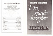 Det sjunde inseglet 1957 poster Max von Sydow Gunnar Björnstrand Nils Poppe Bengt Ekerot Bibi Andersson Inga Gill Gunnel Lindblom Ingmar Bergman