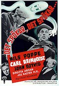 Det spökar det spökar 1943 poster Nils Poppe Carl Reinholdz John Botvid Hugo Bolander