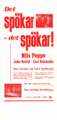 Det spökar det spökar 1943 poster Nils Poppe Carl Reinholdz John Botvid Hugo Bolander