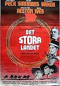 Det stora landet 1959 poster Gregory Peck Jean Simmons Carroll Baker Charlton Heston Burl Ives William Wyler