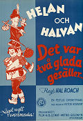 Det var två glada gesäller 1934 poster Stan Laurel Oliver Hardy Gus Meins