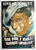 Din för i kväll 1949 poster Maurice Chevalier Jeanette MacDonald Rouben Mamoulian Musikaler