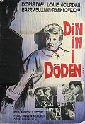 Din in i döden 1956 poster Doris Day Louis Jourdan Barry Sullivan Andrew L Stone Film Noir