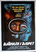 Djävulen i djupet 1974 poster Stephen Boyd David Ladd Chuck Woolery Virginia L Stone Fiskar och hajar Dykning