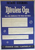 Djävulens öga 1960 poster Jarl Kulle Bibi Andersson Gertrud Fridh Ingmar Bergman