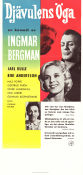 Djävulens öga 1960 poster Jarl Kulle Bibi Andersson Stig Järrel Nils Poppe Sture Lagerwall Gunnar Björnstrand Ingmar Bergman