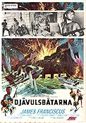 Djävulsbåtarna 1970 poster James Franciscus Skepp och båtar Krig