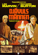 Djävulsmännen 1974 poster Lee Marvin Richard Burton Cameron Mitchell Terence Young