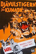 Djävulstigern från Kumaon 1949 poster Sabu