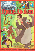 Djungelboken 1967 poster Baloo Mowgli Phil Harris Wolfgang Reitherman Affischkonstnär: Walter Bjorne