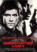 Dödligt vapen 1987 poster Mel Gibson Danny Glover Gary Busey Richard Donner Vapen Poliser