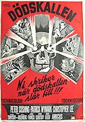 Dödskallen 1965 poster Peter Cushing Christopher Lee