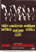 Dom i Nürnberg 1961 poster Burt Lancaster Judy Garland Spencer Tracy Richard Widmark Marlene Dietrich Stanley Kramer Hitta mer: Nazi