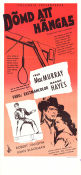 Dömd att hängas 1959 poster Fred MacMurray Margaret Hayes Robert Vaughn Nathan Juran