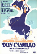 Don Camillo och hans lilla värld 1952 poster Fernandel Gino Cervi Vera Talchi Julien Duvivier Religion Politik