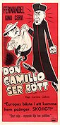 Don Camillo ser rött 1962 poster Fernandel Politik