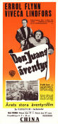 Don Juans äventyr 1948 poster Errol Flynn Viveca Lindfors Robert Douglas Vincent Sherman Äventyr matinée