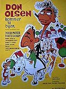 Don Olsen kommer till byen 1965 poster Dirch Passer Danmark