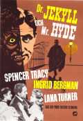 Dr Jekyll and Mr Hyde 1943 poster Spencer Tracy Ingrid Bergman Lana Turner Victor Fleming Text: Robert Louis Stevenson