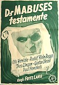 Dr Mabuses testamente 1933 poster Rudolf Klein-Rogge Otto Wernicke Thomy Bourdelle Fritz Lang