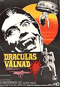 Draculas vålnad 1969 poster Christopher Lee Affischkonstnär: Anders Gullberg