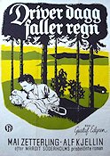 Driver dagg faller regn 1946 poster Mai Zetterling Alf Kjellin Sten Lindgren Gustaf Edgren