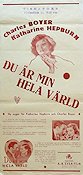 Du är min hela värld 1936 poster Katharine Hepburn Charles Boyer