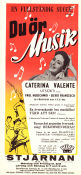 Du är musik 1956 poster Caterina Valente Paul Hubschmid Grethe Weiser Paul Martin Musikaler