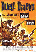 Duell i Diablo 1965 poster James Garner Sidney Poitier Bibi Andersson Ralph Nelson
