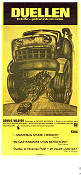 Duellen 1971 poster Dennis Weaver Jacqueline Scott Eddie Firestone Steven Spielberg Affischkonstnär: Hans Arnold Bilar och racing Från TV