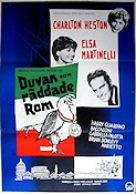 Duvan som räddade Rom 1962 poster Charlton Heston Elsa Martinelli